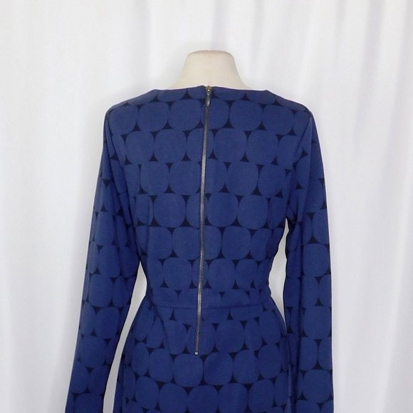 BODEN Geometric Polka Dot Print Ponte Knit Mod Sheath Dress Size 14L 14 Long - Picture 10 of 14